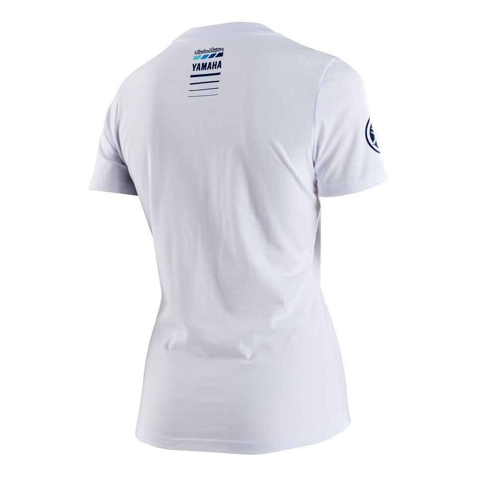 Yamaha Women's Short Sleeve Repeat T shirt by Troy Lee® Medium white