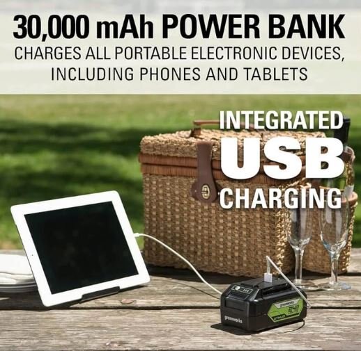 Greenworks 24V 4.0Ah USB Battery BAG709