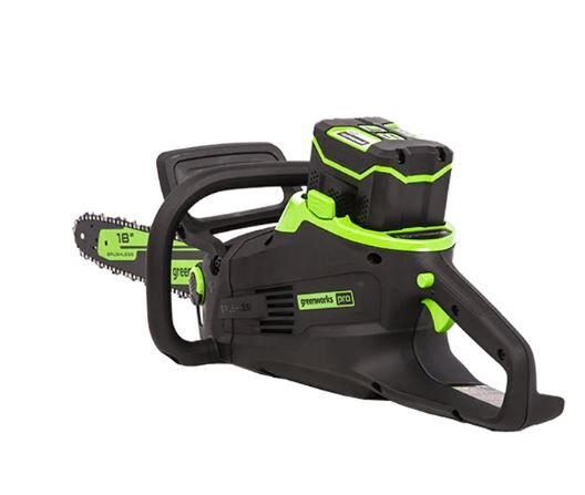 Greenworks 80V 18 Chainsaw with 4.0Ah Battery and Charger Included plus (2) 18 Chains