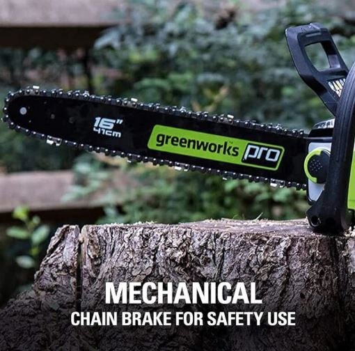 Greenworks 80V 16 Brushless Chainsaw, 2.0Ah Battery and Charger Included CS80L211