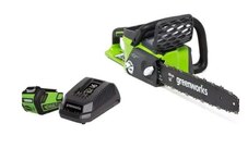 Greenworks 40V 16 Brushless Chainsaw, 4.0Ah Battery and Charger Included