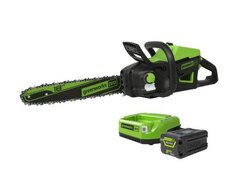 Greenworks 60V 18 Brushless Chainsaw, 4.0Ah Battery and Charger Included