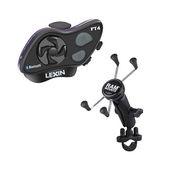 LEXIN LX FT4 BLUETOOTH WITH LARGE RAM MOUNT KIT (LX FT4 LARGE RAM)