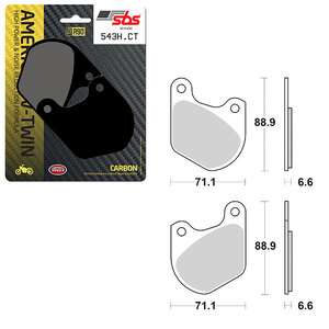 SBS HIGH POWER & NOISE REDUCTION CARBON FRONT BRAKE PAD (6510543108)