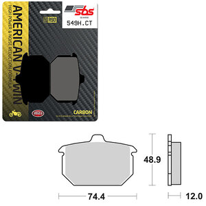 SBS HIGH POWER & NOISE REDUCTION CARBON FRONT BRAKE PAD (6510549108)