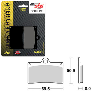 SBS HIGH POWER & NOISE REDUCTION CARBON FRONT BRAKE PAD (6510566108)