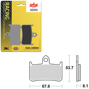 SBS DUAL CARBON FRONT FOR RACE USE ONLY BRAKE PAD (6290622108)