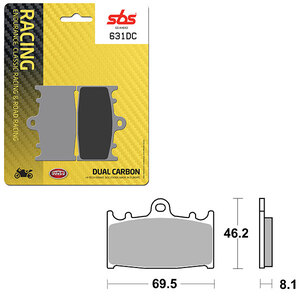 SBS DUAL CARBON FRONT FOR RACE USE ONLY BRAKE PAD (6290631108)