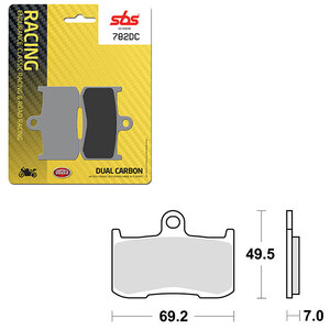 SBS DUAL CARBON FRONT FOR RACE USE ONLY BRAKE PAD (6290782108)