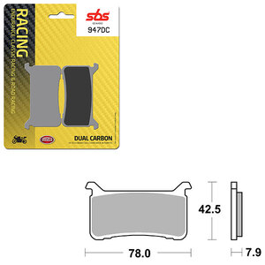 SBS DUAL CARBON FRONT FOR RACE USE ONLY BRAKE PAD (6290947108)