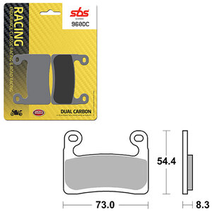 SBS DUAL CARBON FRONT FOR RACE USE ONLY BRAKE PAD (6290960108)