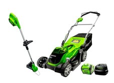 Greenworks 80V Axial Jet Blower & 18'' Chainsaw Combo Kit, 2.0Ah Battery and Charger Included