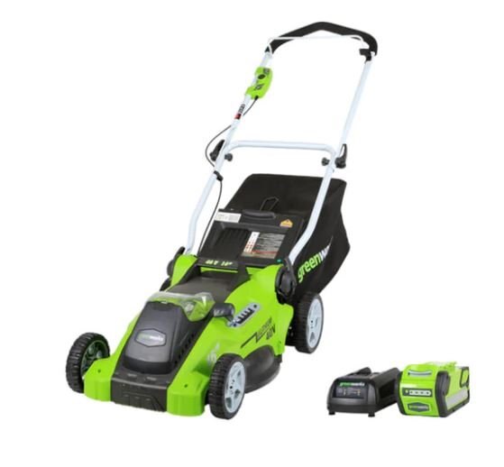 Greenworks 40V 16 Lawn Mower, 4.0Ah Battery and Charger Included 25242