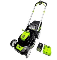 Greenworks 80V 21 Brushless Self-Propelled Lawn Mower, 4.0Ah Battery and Charger