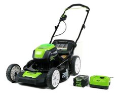 Greenworks 80V 21 Brushless Lawn Mower, (2) 2.0Ah Batteries and Charger Included - GLM801601