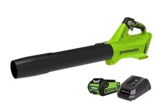 Greenworks 40V 125 MPH - 450 CFM Jet Blower, 2.0Ah Battery and Charger Included - BLF346