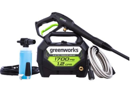 Greenworks 1700 PSI 1.2 GPM 13 Amp Cold Water Electric Pressure Washer GPW1704