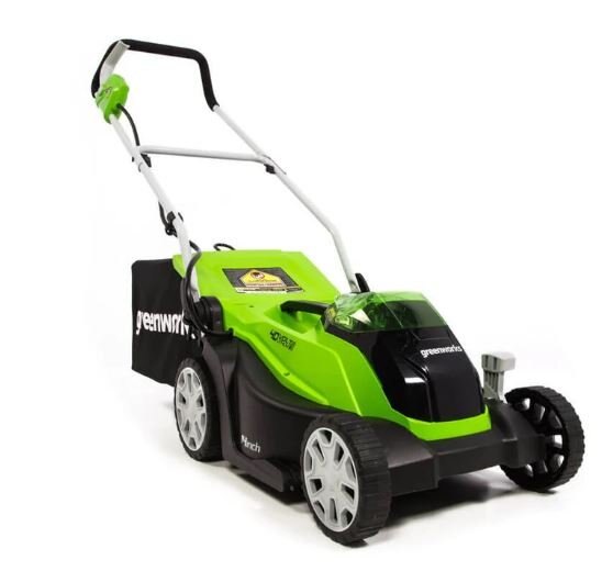 Greenworks 40V 14 Lawn Mower, 4.0Ah Battery and Charger Included