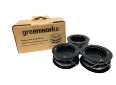 Greenworks 3-Pack 0.080 Replacement Dual Line Spools (For 80V and 60V Gen I Trimmers)