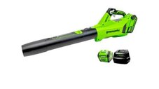 Greenworks 40V 120 MPH - 450 CFM Brushless Jet Blower, 4.0Ah Battery and Charger Included