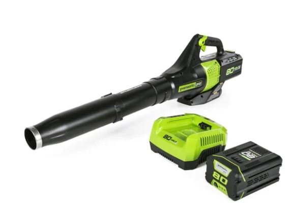 Greenworks 80V 145 MPH 580 CFM Brushless Axial Jet Blower, 2.5Ah Battery and Charger Included BL80L2510