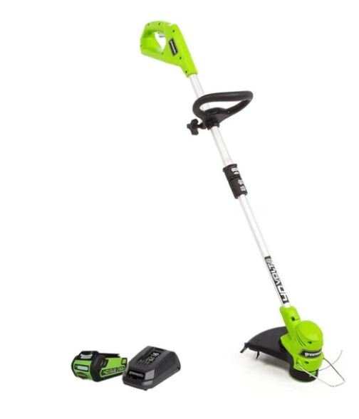 Greenworks 40V 12 String Trimmer, 2.0Ah Battery and Charger STF309