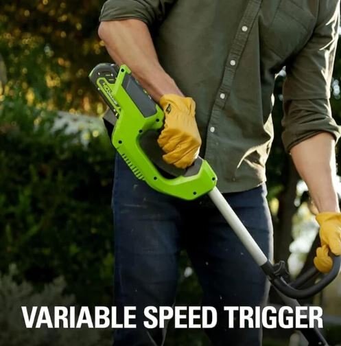 Greenworks 40V 12 String Trimmer, 4.0Ah Battery and Charger Included