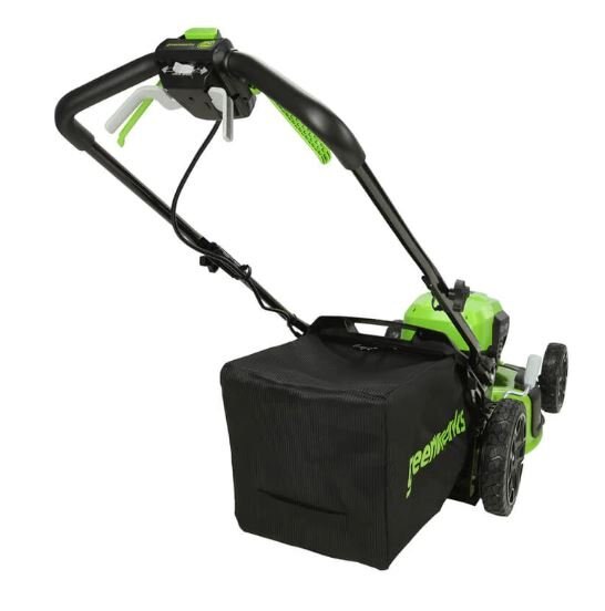 Greenworks 48V (2 x 24V) 20 Brushless Self Propelled Mower, (2) 5Ah USB Batteries and 4A Dual Port Charger Included