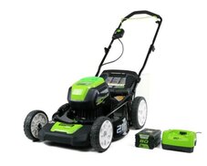 Greenworks 80V 21 Brushless Lawn Mower, 4.0Ah Battery and Charger Included - GLM801602