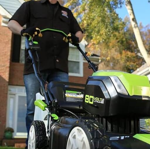 Greenworks 80V 21 Brushless Lawn Mower, 4.0Ah Battery and Charger Included GLM801602