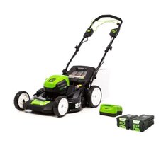 Greenworks 80V 21 Self-Propelled Lawn Mower, 4.0Ah Battery & 2.0Ah Battery and Charger