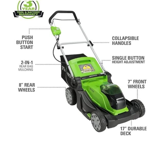 Greenworks 40V 17 Lawn Mower (Tool Only)