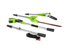 Greenworks 40V 8 Pole Saw with Hedge Trimmer Attachment, 2.0Ah Battery and Charger Included - 1300402