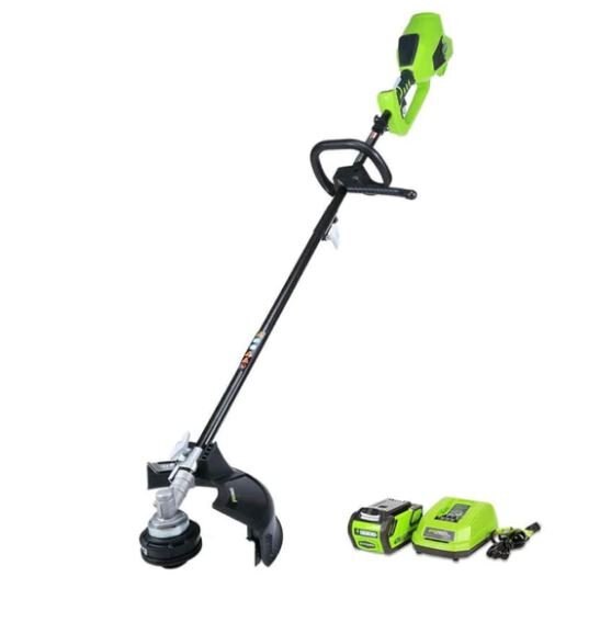 Greenworks 40V 14 Brushless String Trimmer, 4.0Ah Battery and Charger Included STF456