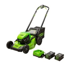 Greenworks 80V 21 Self-Propelled Mower, 4.0Ah and 2.0Ah Battery and Charger BONUS: 2 Extra Blades