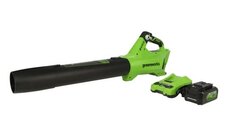 Greenworks 24V Brushless Axial Blower, 4.0Ah USB Battery and Charger Included - BL24L410