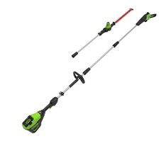 Greenworks 60V Polesaw and Pole Hedge Trimmer Combo, 2.0Ah Battery and Charger