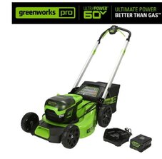 Greenworks 60V 21 Brushless Self-Propelled Lawn Mower, 5.0Ah Battery and Charger Included