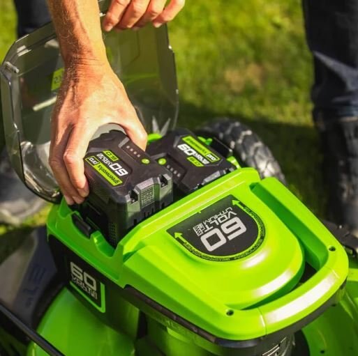 Greenworks 60V 21 Brushless Self Propelled Lawn Mower, 5.0Ah Battery and Charger Included