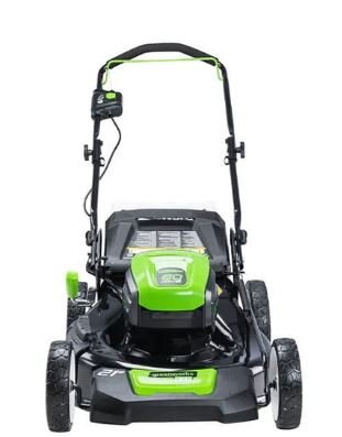 Greenworks 80V 21 Brushless Lawn Mower, (2) 2.0Ah Batteries and Charger Included