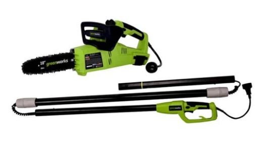 Greenworks 6 Amp 10 2 in 1 Corded Pole Saw / Chainsaw