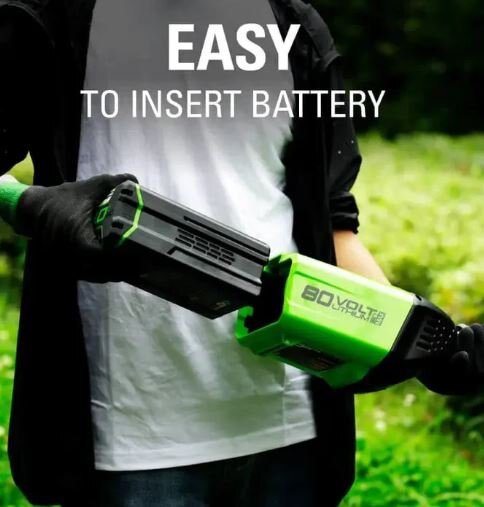Greenworks 80V Pole Hedge Trimmer, 2.0Ah Battery and Charger Included