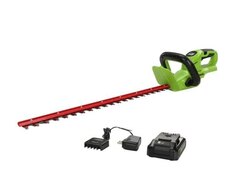 Greenworks 24V 22 Hedge Trimmer with Rotating Handle, 1.5Ah USB Battery and Charger
