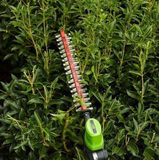 Greenworks 80V Pole Hedge Trimmer, (2x) 2.0Ah Battery and Charger