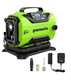 Greenworks 24V Portable Air Compressor - Cordless Tire Inflator Air Pump (Tool Only)