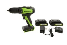 Greenworks 24V Brushless Drill / Driver, (2) 1.5Ah Batteries and Charger Included