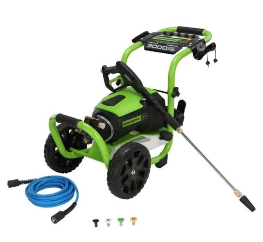 Greenworks 3000 PSI 1.1 GPM 14 Amp Brushless Electric Pressure Washer