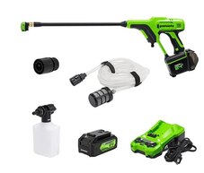 Greenworks 24V 600 PSI Pressure Washer, 4.0Ah Battery and Charger Included
