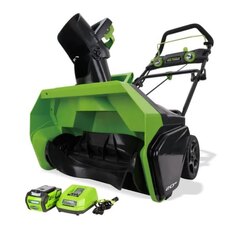 Greenworks 40V 20 Brushless Snow Thrower, 4.0Ah Battery and Charger Included