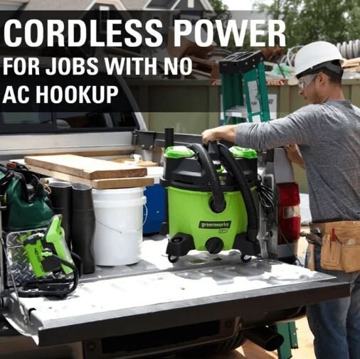 Greenworks 60V AC/DC Wet/Dry Vacuum (Tool Only)